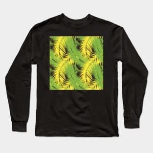 Tropical leaves. Seamless pattern Long Sleeve T-Shirt